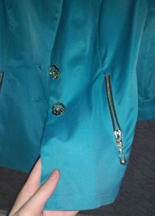 Жіночий піджак з рукавом 3/4, колір мята, розмір 42-44 s , б.в.2 фото