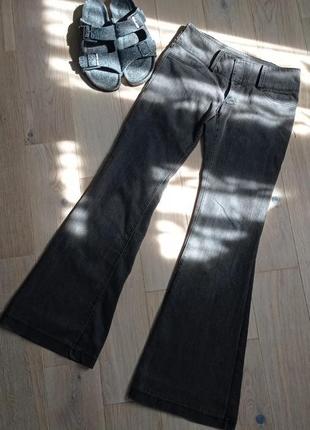 Крутые винтажные джинсы клеш на мега низкой посадке only 80-90ти y2k1 фото