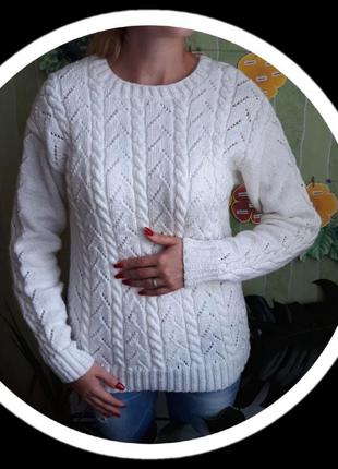 В'язаний жіночий светр (хенд мейд) . ручна робота1 фото