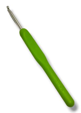 Крючок для вязания 3,5мм с зеленой ручкой1 фото