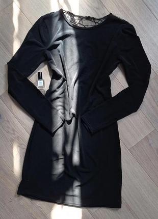 Черное платье в готическом стиле с интересной спинкой размер хс-с2 фото