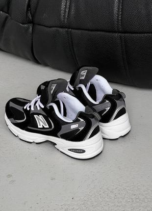 Женские кроссовки черные с серым new balance 530 black/grey8 фото