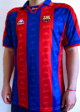 Вінтажна vintage футболка kappa x barcelona7 фото