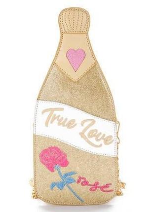 Сумка жіноча пляшка шампанського срібляста, рожева, золота3 фото