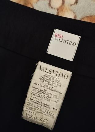 Черная юбка карандаш с оборкой red valentino 98 % шерсть5 фото