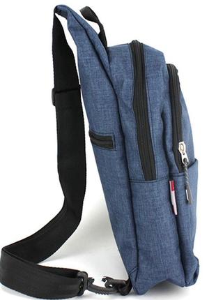 Однолямочный рюкзак, сумка 8 л wallaby 112 синій3 фото