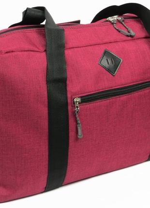 Дорожная сумка wallaby, 2550 burgundy 21 л, бордовый3 фото