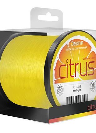 Карповая леска delphin citrus fluo yellow 1200 м 0.28 мм 5.9 кг
