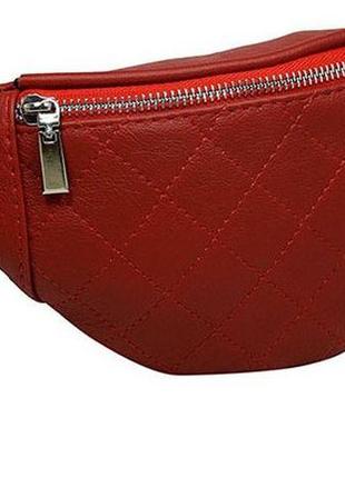 Жіноча сумка на пояс зі шкіри always wild ks05d red, червоний1 фото