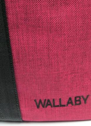 Дорожная сумка wallaby 2550 burgundy 21 л бордовая6 фото