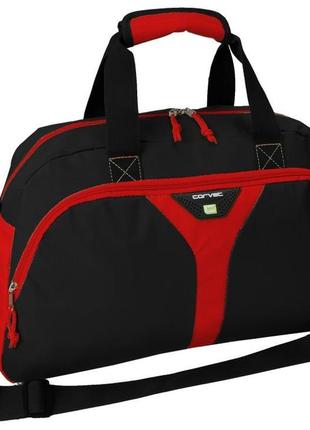 Спортивна сумка 24l corvet sb1028-85 чорна з червоним1 фото