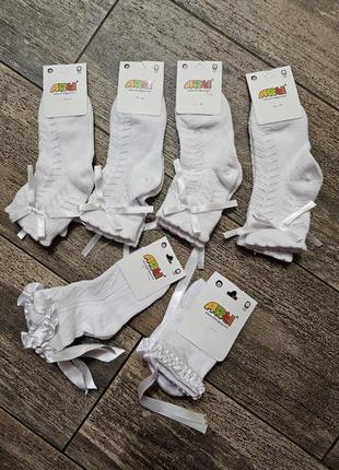 Шкарпетки arti святкові з бантиками рюшами атласною стрічкою