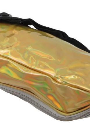 Голограмная сумк на пояс из кожзаменителя loren ss113 золотистая1 фото