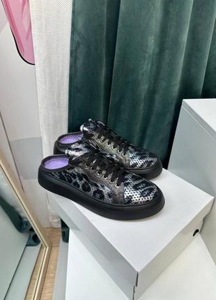 Оригами мюли сабо полукеды кожаные