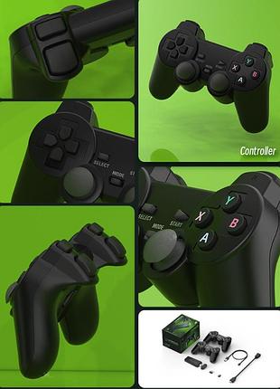 Игровая приставка data frog y3 lite game stick lite 64 gb, 4k ultra hd, 2 геймпада, 10000 ретро игр / комп №12 фото