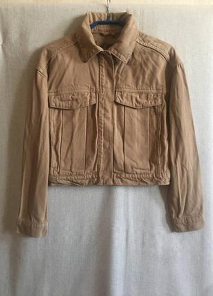 Джинсовая короткая куртка пиджак деним1 фото