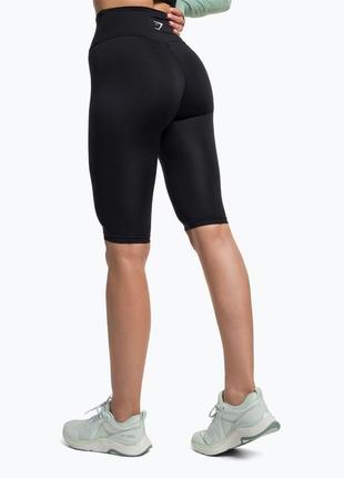 Легінси тренувальні жіночі gymshark training cropped black/white, m2 фото