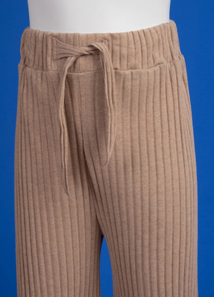 Широкие брюки для девочки палаццо, трикотажные широкие брюки клеш для девушек4 фото