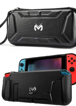 Чохол кейс meo під grip case для nintendo switch / oled / кейс + бампер meo