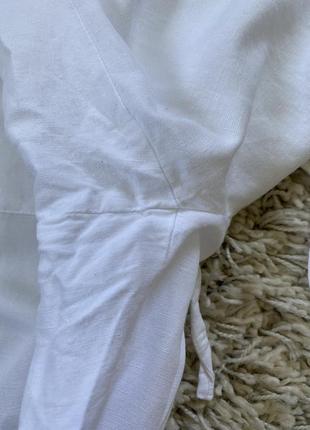 Базовые белые льняные шорты ,biaggini.p.38-406 фото