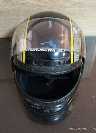 Шлем вело кроссовый, эндуро шолом мотошлем закрытый kurosava m+t