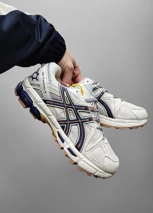 Чоловічі кросівки жовті з синім asics gel kahana 8  yellow/blue