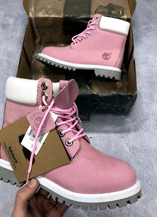 Чудові жіночі черевики/човники timberland pink термо 😍3 фото