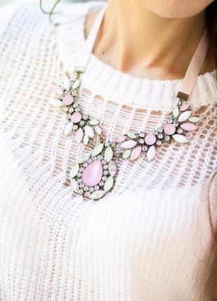 Ожерелье в розовом цвете5 фото