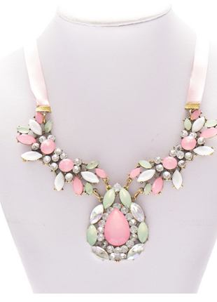 Ожерелье в розовом цвете3 фото