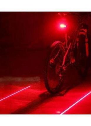 Велосипедний ліхтар з лазерною доріжкою - laser tail light4 фото