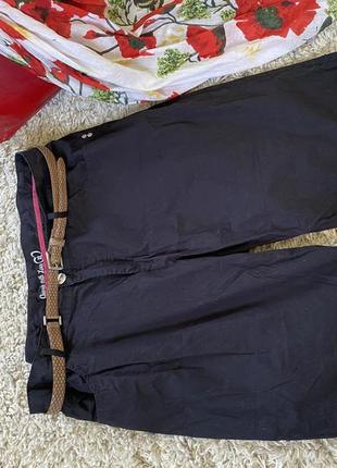 Базовые черные легкие хлопковые шорты ,chicoree,p14-163 фото