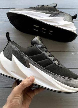 Чоловічі кросівки "adidas sharks gray & black"1 фото