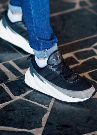 Чоловічі кросівки "adidas sharks gray & black"4 фото