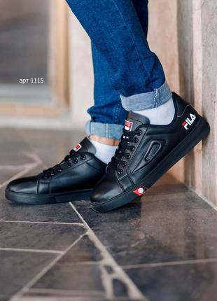 Чоловічі кросівки "fila court delux full black"