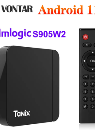 Smart tv box tanix w2 amlogic s905w2 android 11, 4/32 гб.