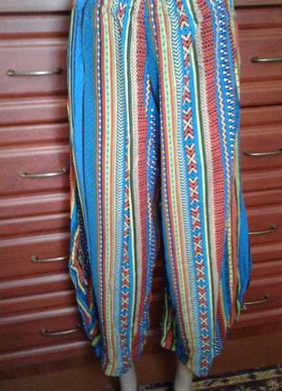 Eva collection яскраві укорочені брюки-галіфе 50-52р2 фото