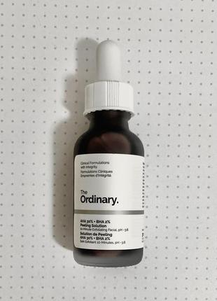 The ordinary - aha 30% + bha 2% peeling solution - кислотный пилинг для лица - 30ml кровавый пилинг1 фото