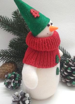 Сніговик для новорічного декору, під ялинку чи подарунку3 фото