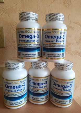 Омега 3 omega 3 california gold nutrition, 100шт