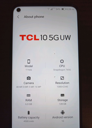 Продам   tcl 10 5g