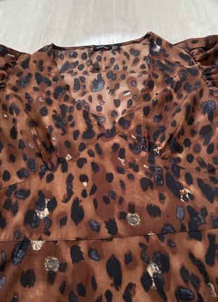 Леопардовое платье корсетное boohoo3 фото