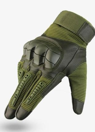 Рукавички чоловічі тактичні tactical gloves штурмові зелений хакі