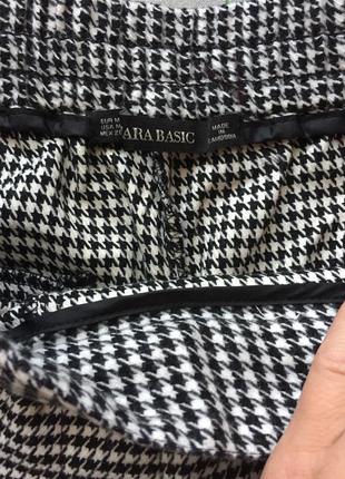 Класні укорочені нові брюки zara в гусіну лапку, розмір с-м, 🔥🔥🔥7 фото