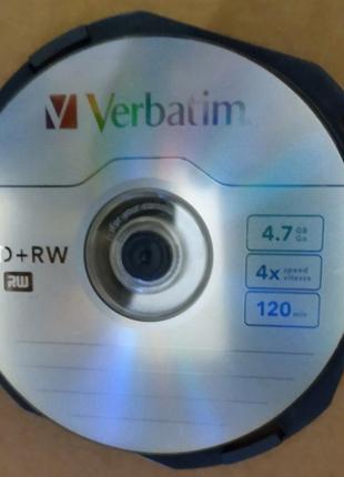 Комплект дисків для багаторазового запису verbatim dvd+rw 4.7 gb