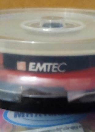 Комплект дисків для запису emitec cd-r 700 mb, 52x тайвань нові.