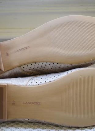 Кожаные туфли мокасины лоферы слипоны lasocki р. 40 26,2 см3 фото