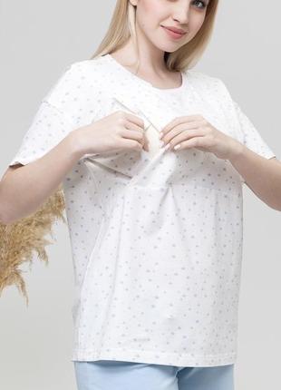 Хлопковая пижама для беременных и кормящих мам3 фото