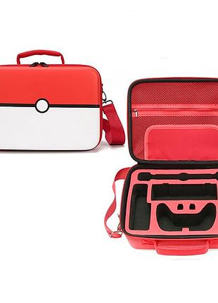 Travel кейс сумка pokeball з ручкою для nintendo switch/oled