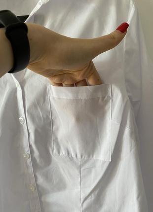 Классическая белая рубашка с длинным рукавом стильная рубашка с хлопком р. l