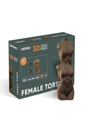 3d пазл картонный cartonic женская фигура торс 75 деталей